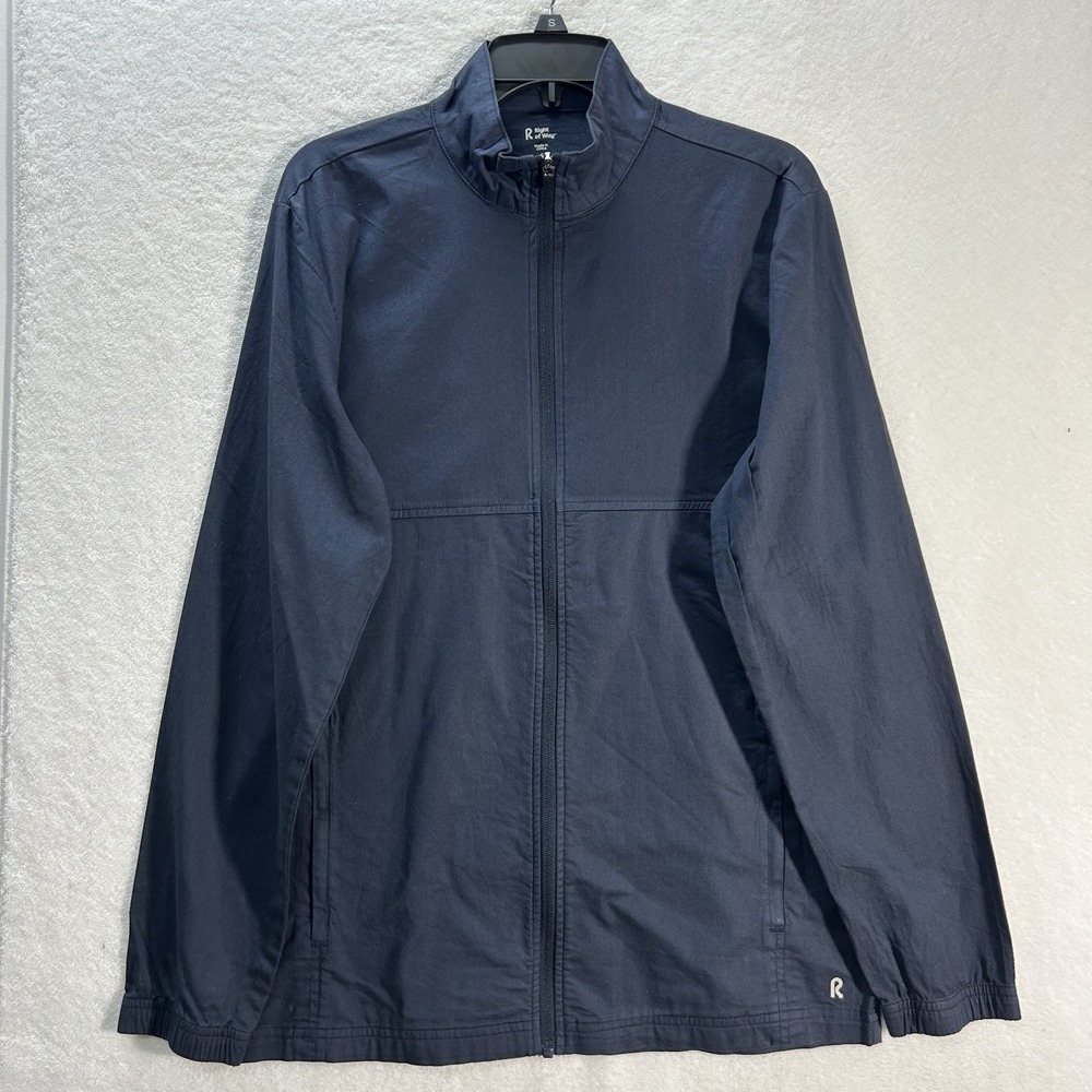 Right Of Way Mens Size S Blue Collin Full Zip Long Sleeve Jacket